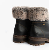 Remonte D0B74-01 Womens Fur Ankle Boots Black