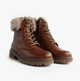 Remonte D0B74-24 Womens Fur Ankle Boots Brown