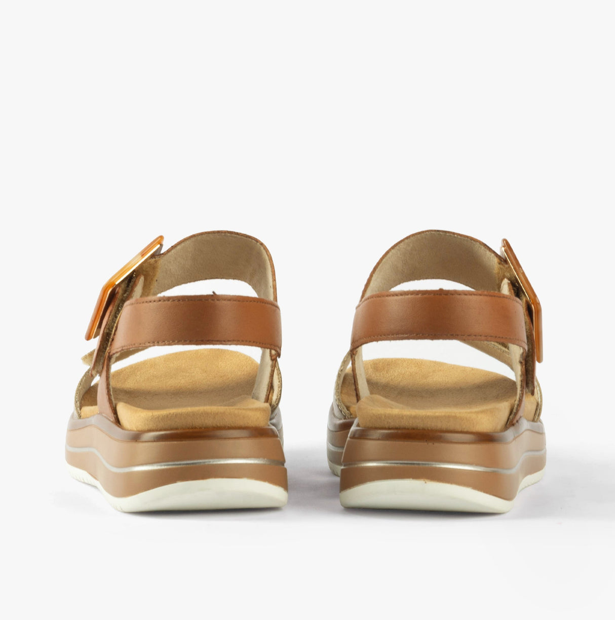 Remonte D1J53-22 Womens Sandals Brown Combination