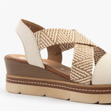 Remonte D2L54-60 Womens Sandals Beige Combination