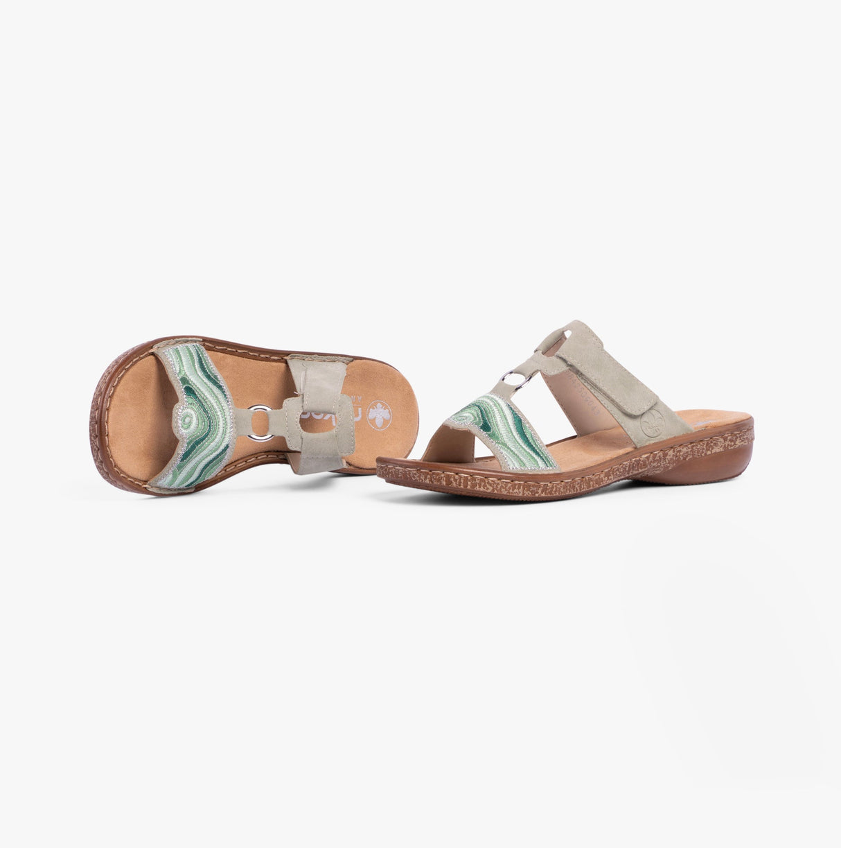 Rieker 62829-52 Womens Sandals Green
