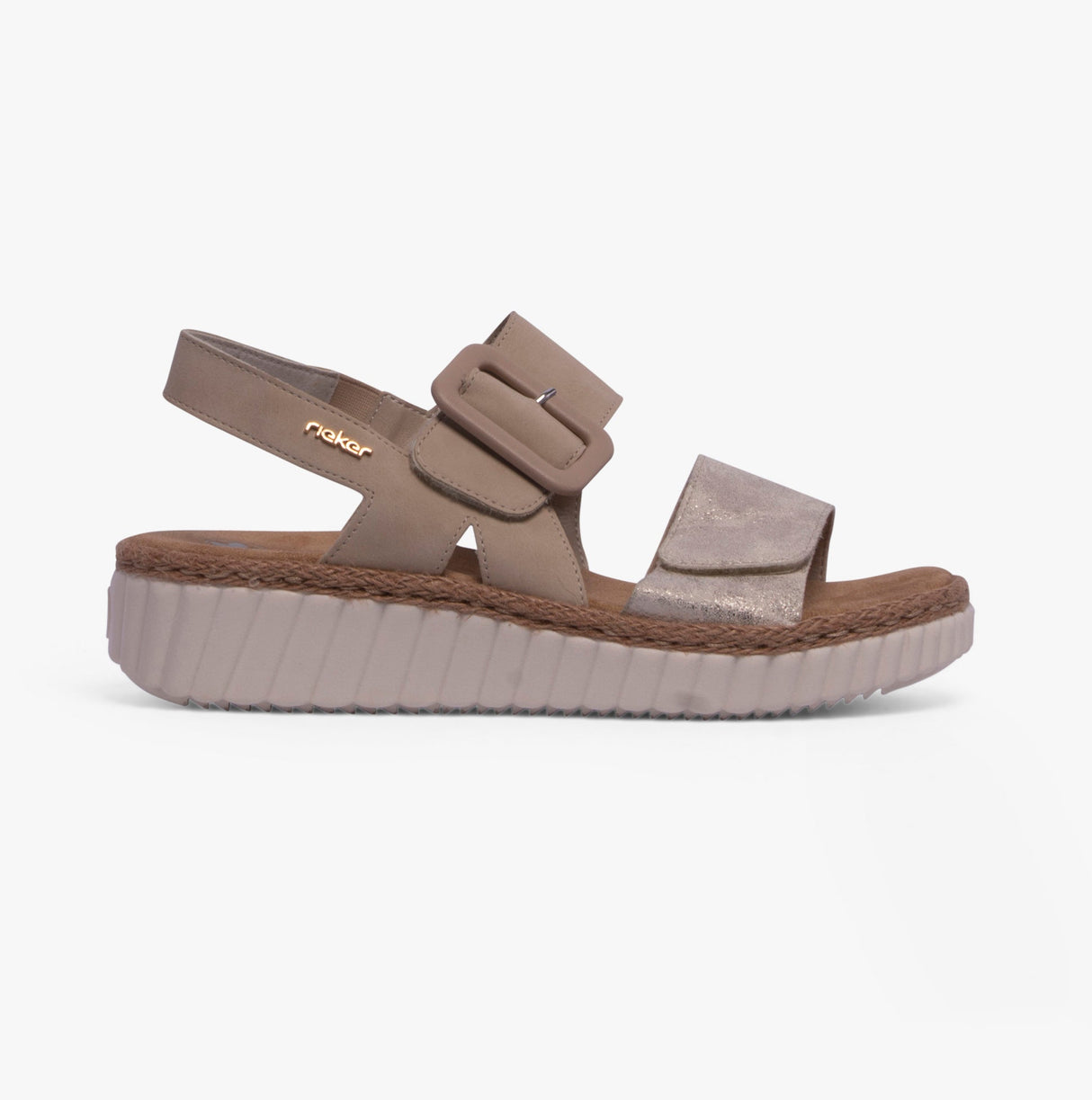 Rieker 69260-60 Womens Sandals Beige