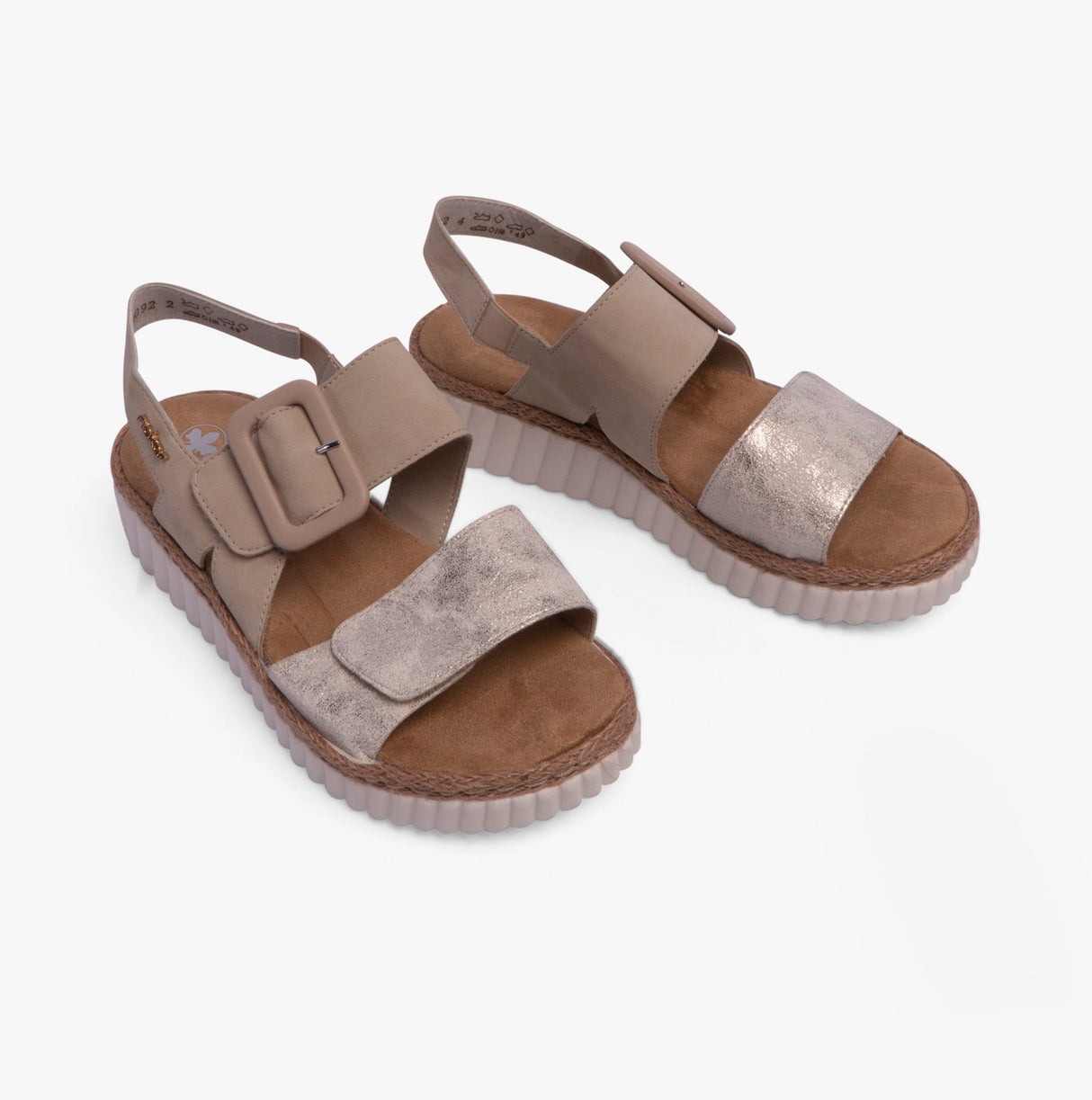 Rieker 69260-60 Womens Sandals Beige