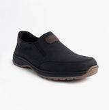 Rieker 03365-00 Mens Moccasins Slip-On Shoes Black