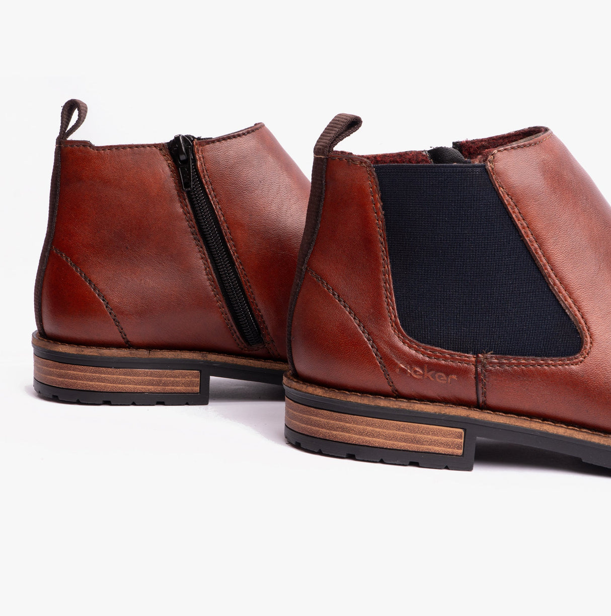 Rieker 14653-24 Mens Leather Boots Brown