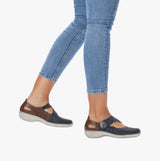 Rieker 413G4-14 Womens Shoes Blue Multi