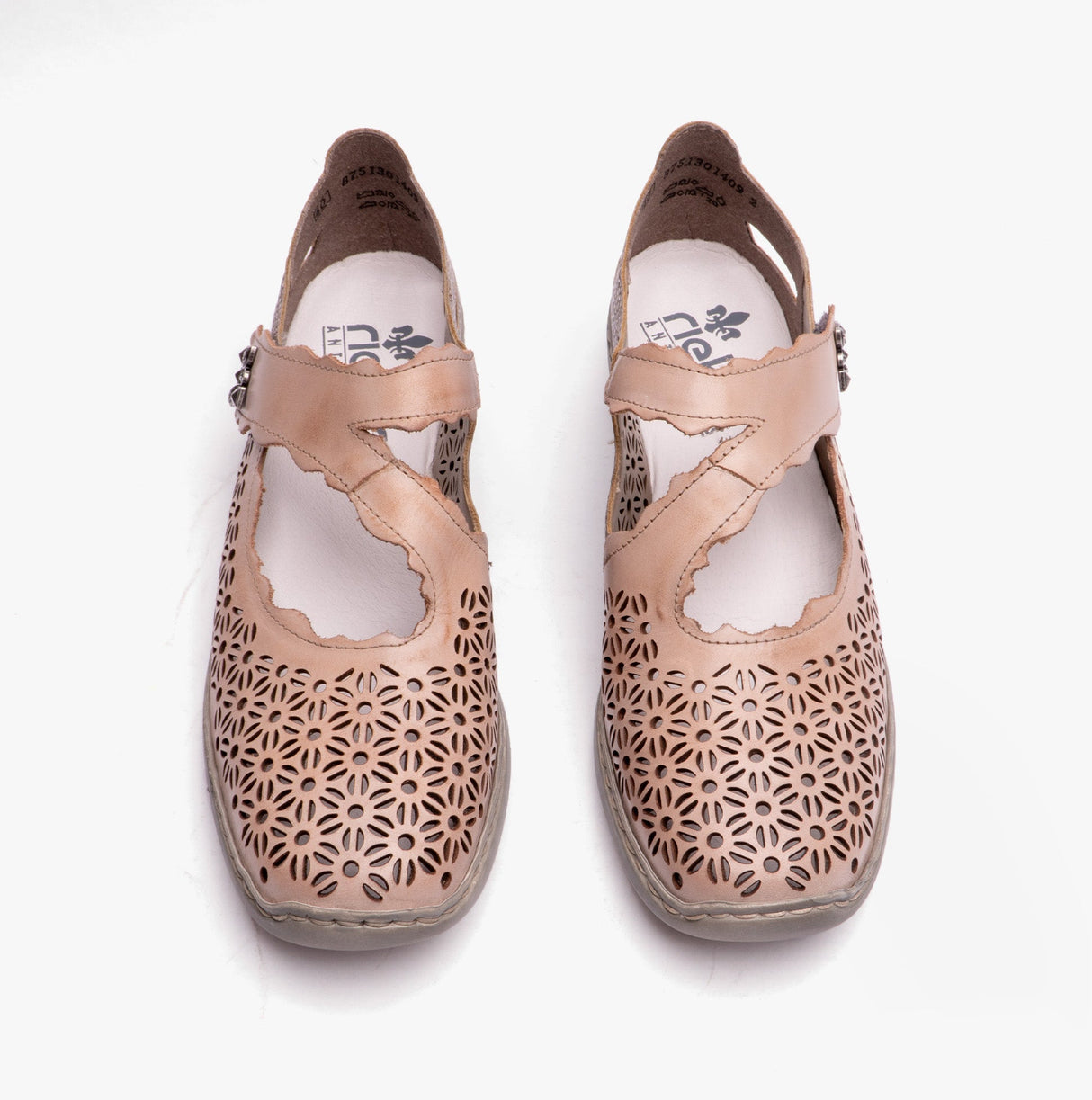 Rieker 413G4-42 Womens Shoes Beige Multi