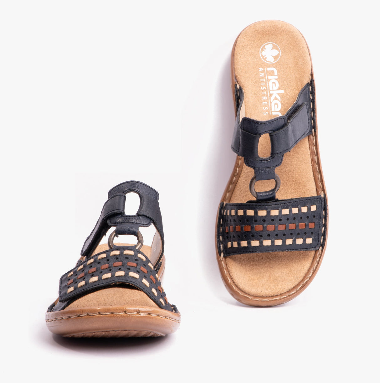 Rieker 60842-14 Womens Sandals Blue