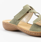 Rieker 60881-52 Womens Sandals Green