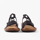 Rieker 60885-00 Womens Sandals Black