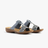 Rieker 608K2-12 Womens Sandals Blue