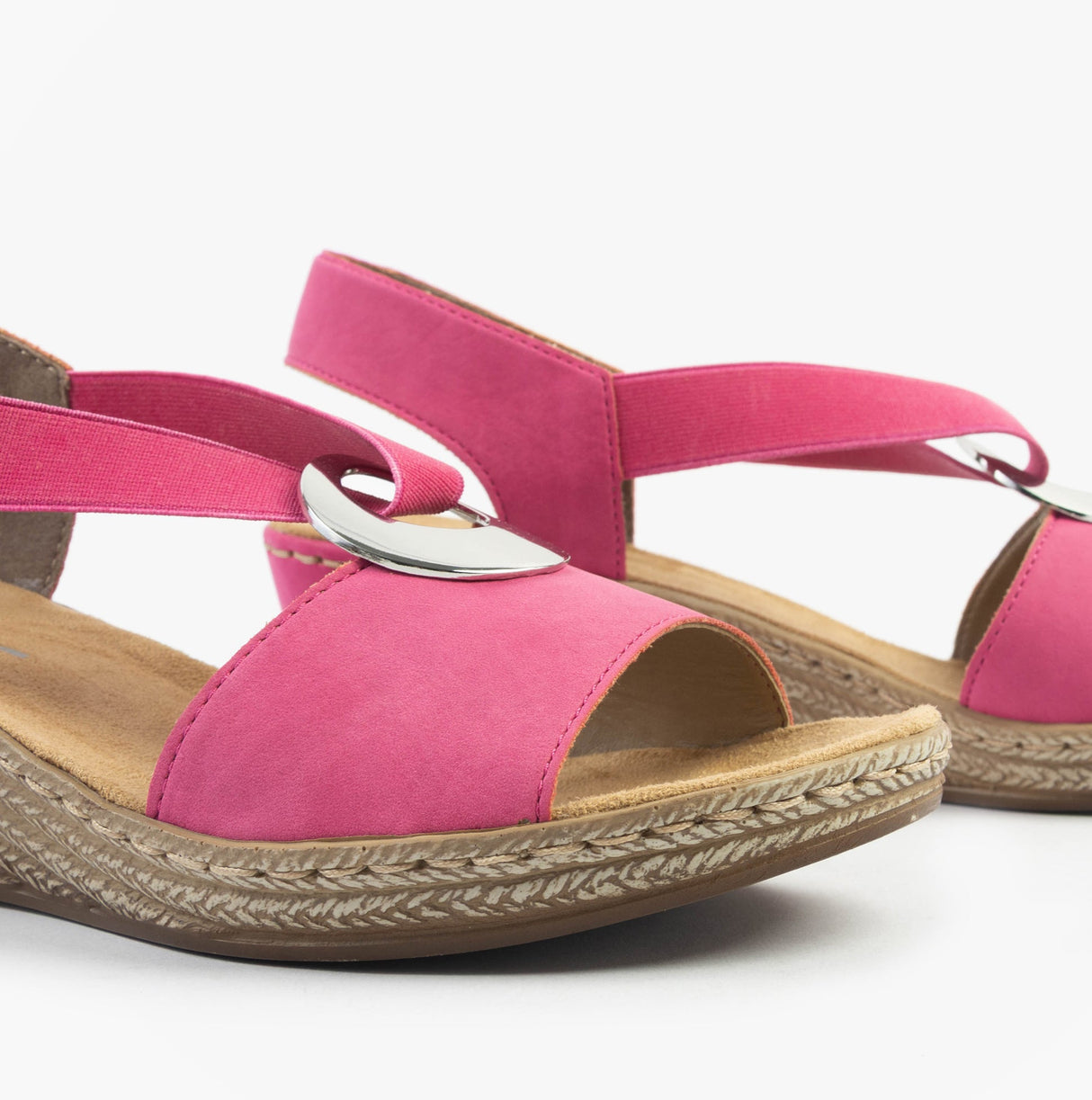 Rieker 624H6-32 Womens Sandals Pink