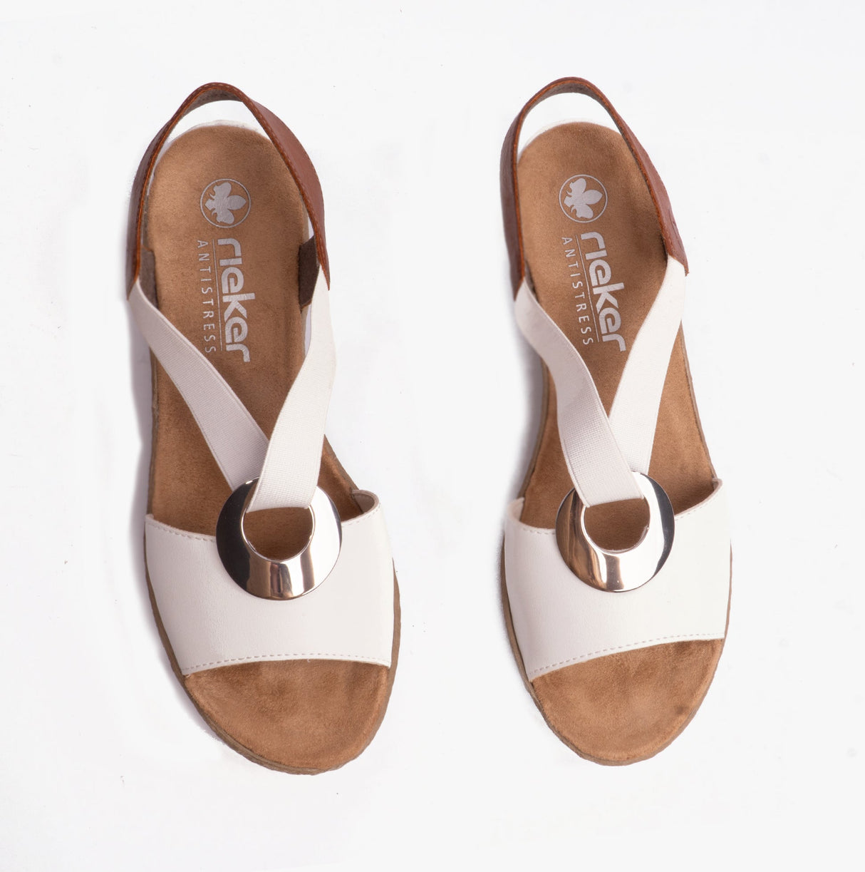 Rieker 624H6-81 Womens Sandals White