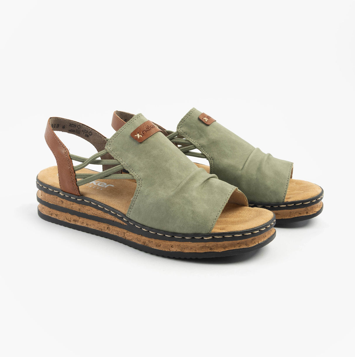 Rieker 62962-52 Womens Sandals Green