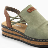 Rieker 62962-52 Womens Sandals Green