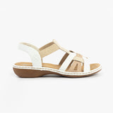 Rieker 65918-81 Womens Sandals White Combination