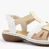 Rieker 65918-81 Womens Sandals White Combination