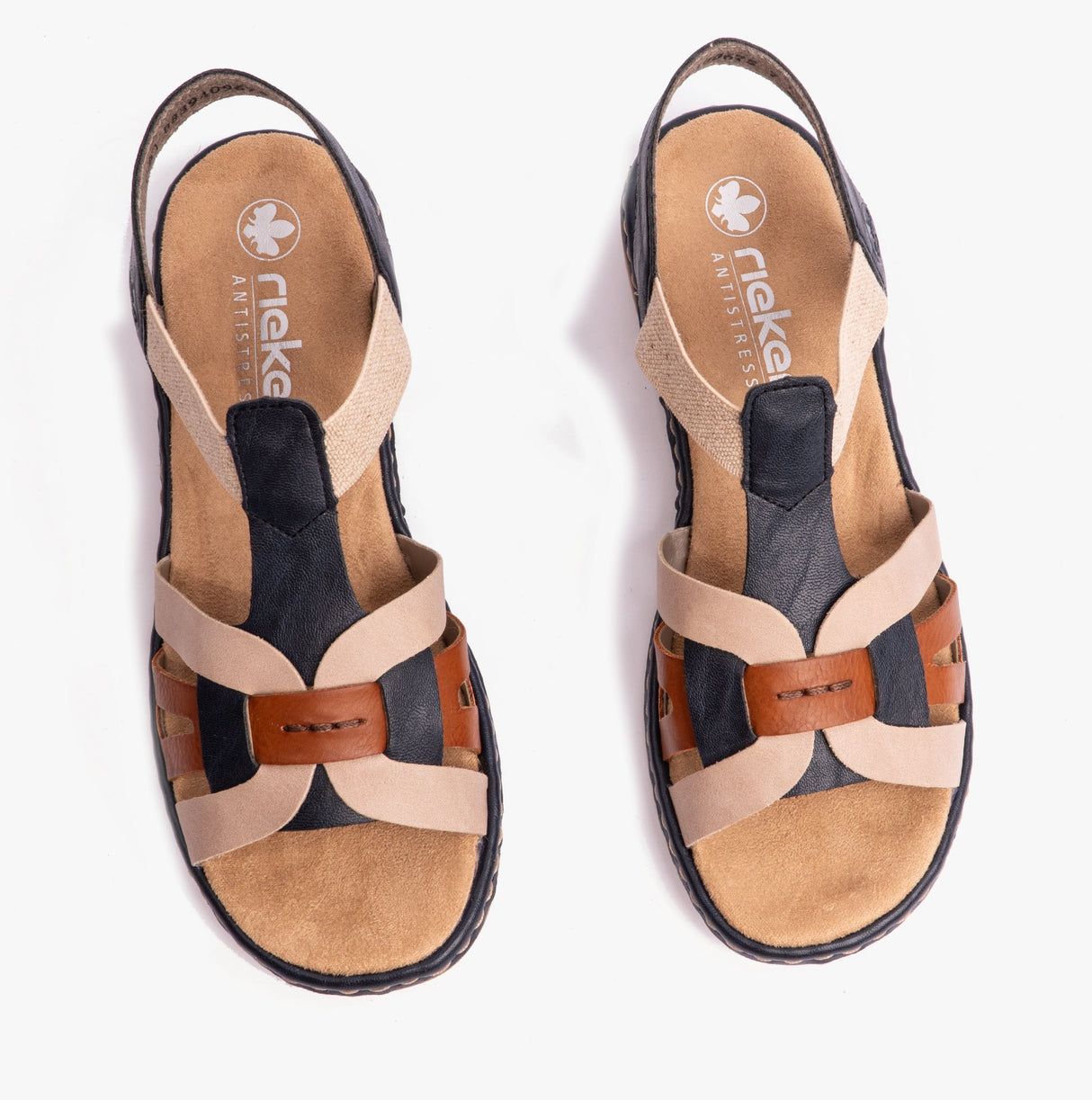 Rieker 65918-90 Womens Sandals Blue