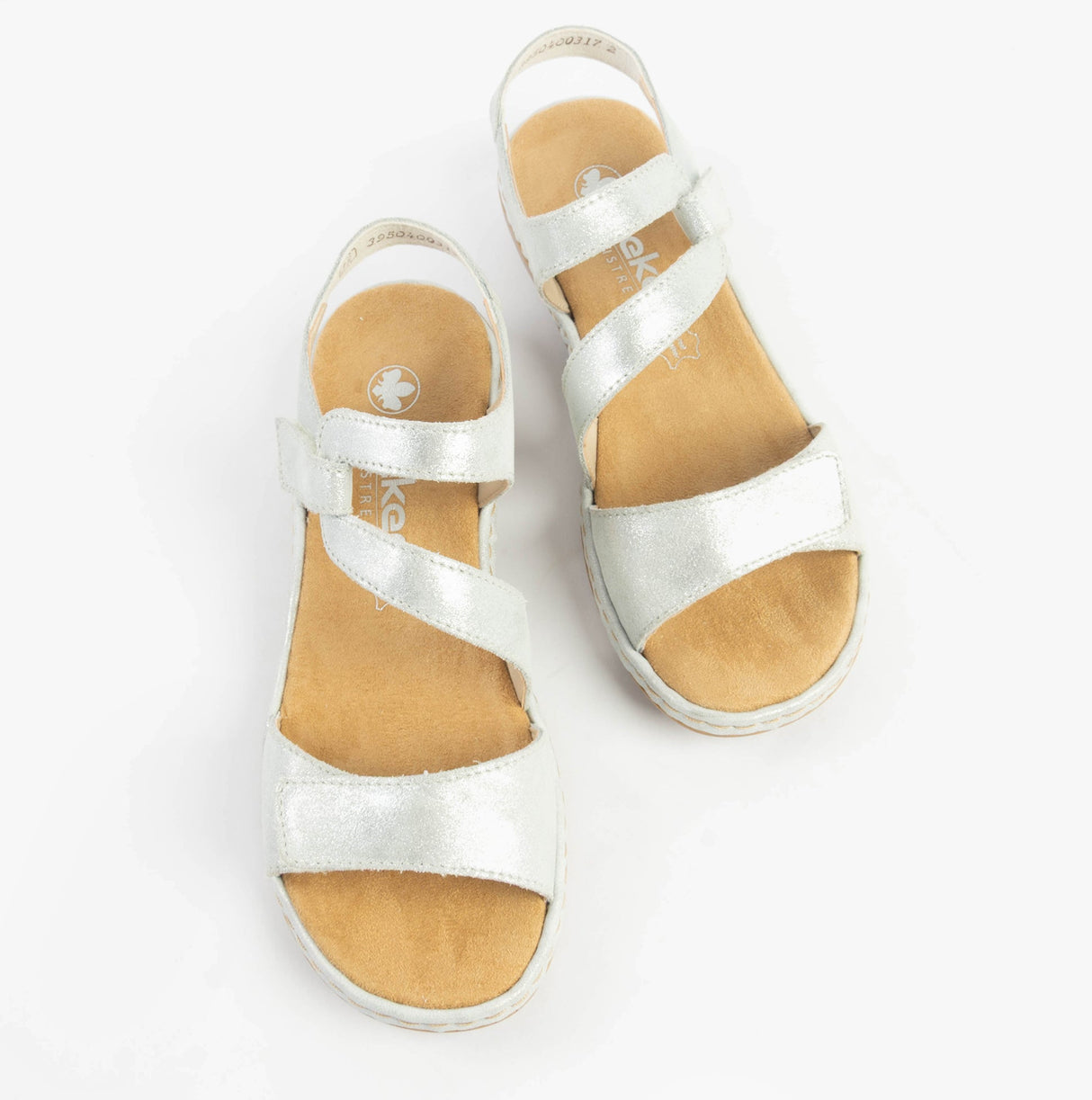 Rieker 659C7-93 Womens Sandals Silver/Platinum