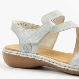 Rieker 659C7-93 Womens Sandals Silver/Platinum