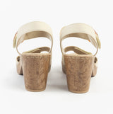 Rieker 66876-60 Womens Sandals Beige