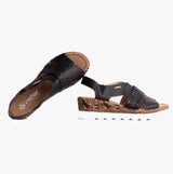 Rieker 67179-00 Womens Sandals Black