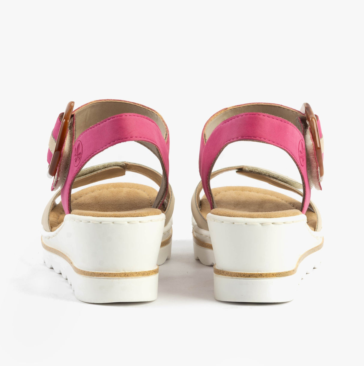 Rieker 67476-31 Womens Sandals Beige Combination