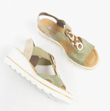 Rieker 67498-52 Womens Sandals Green Combination