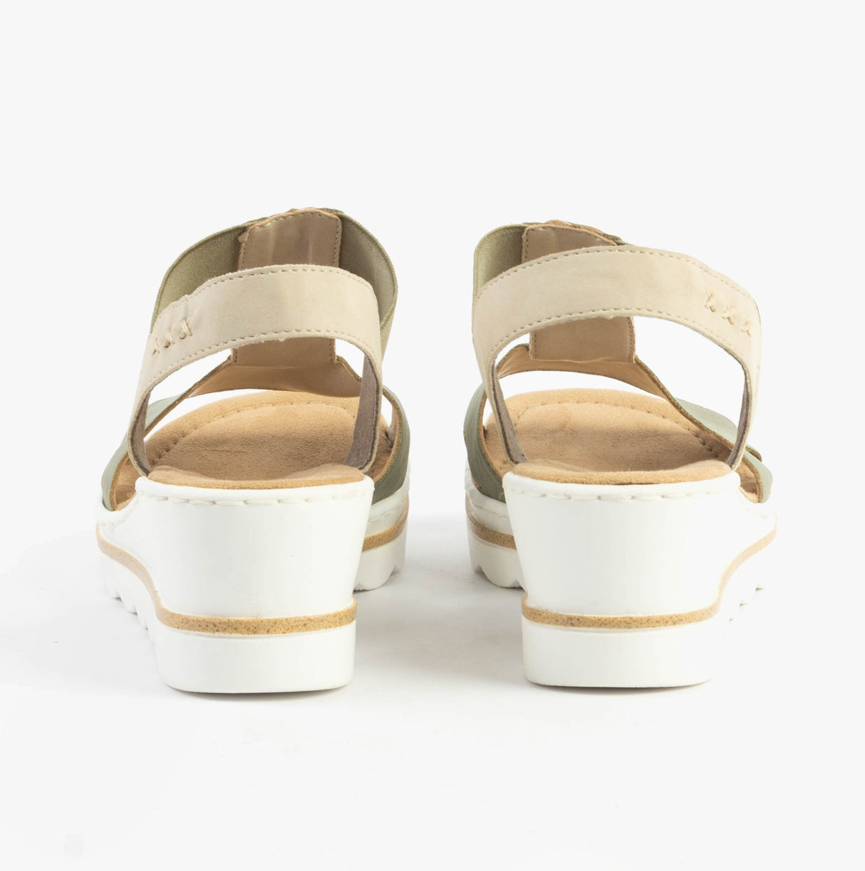 Rieker 67498-52 Womens Sandals Green Combination