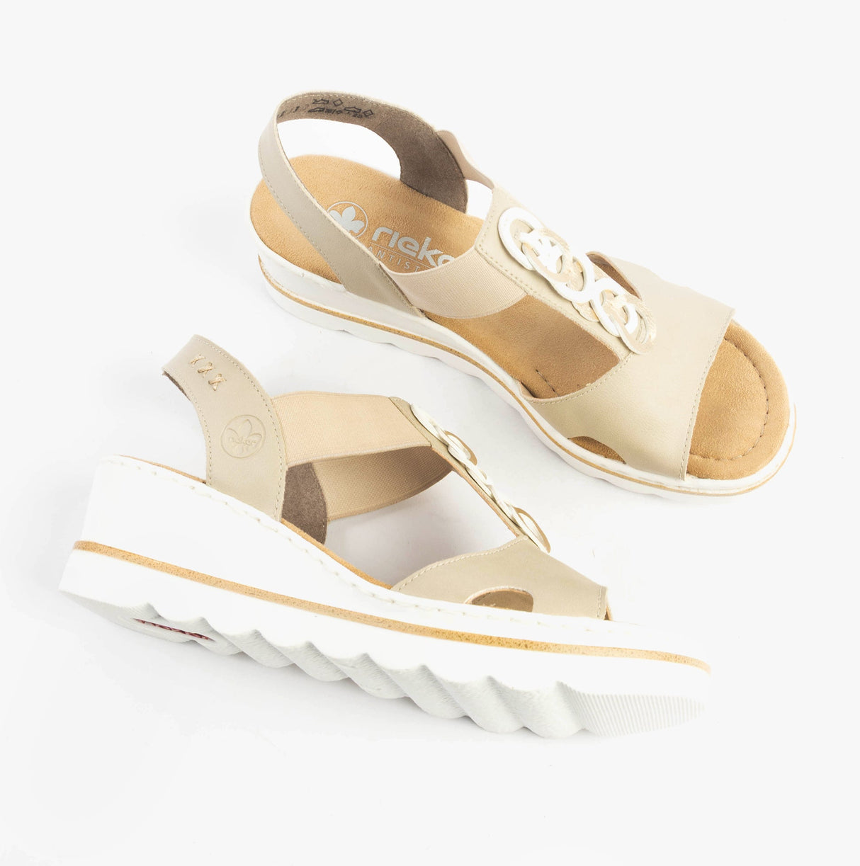 Rieker 67498-62 Womens Sandals Beige