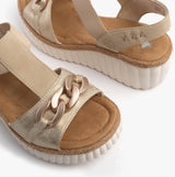 Rieker 69158-60 Womens Sandals Beige