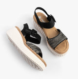 Rieker 69176-00 Womens Sandals Black