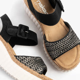 Rieker 69176-00 Womens Sandals Black