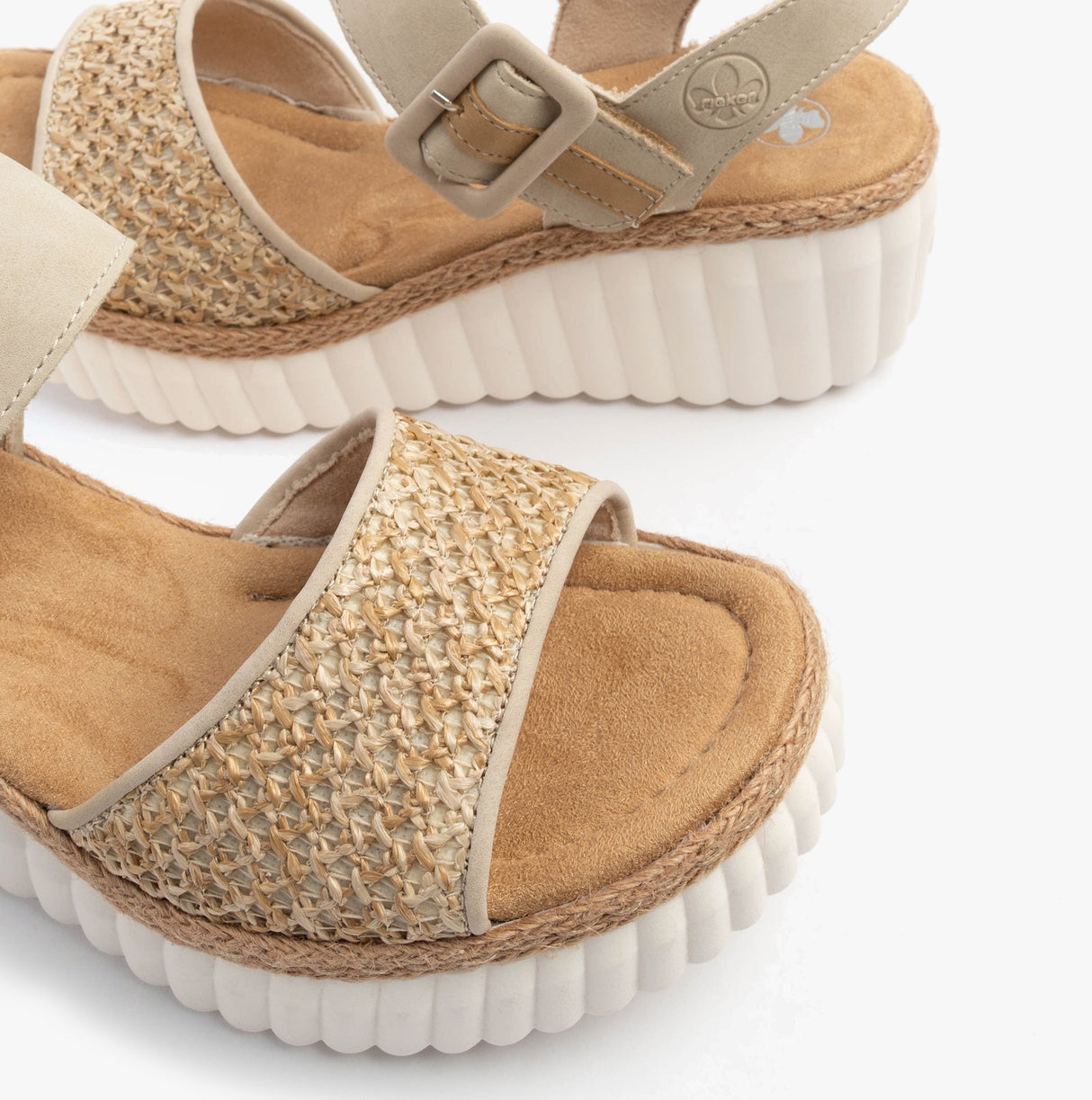 Rieker 69176-62 Womens Sandals Beige