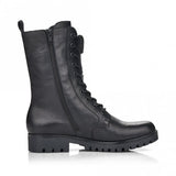 Rieker 78544-00 Womens Leather Mid-Calf Boots Black