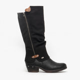 Rieker 93655-00 Womens Knee High Boots Black