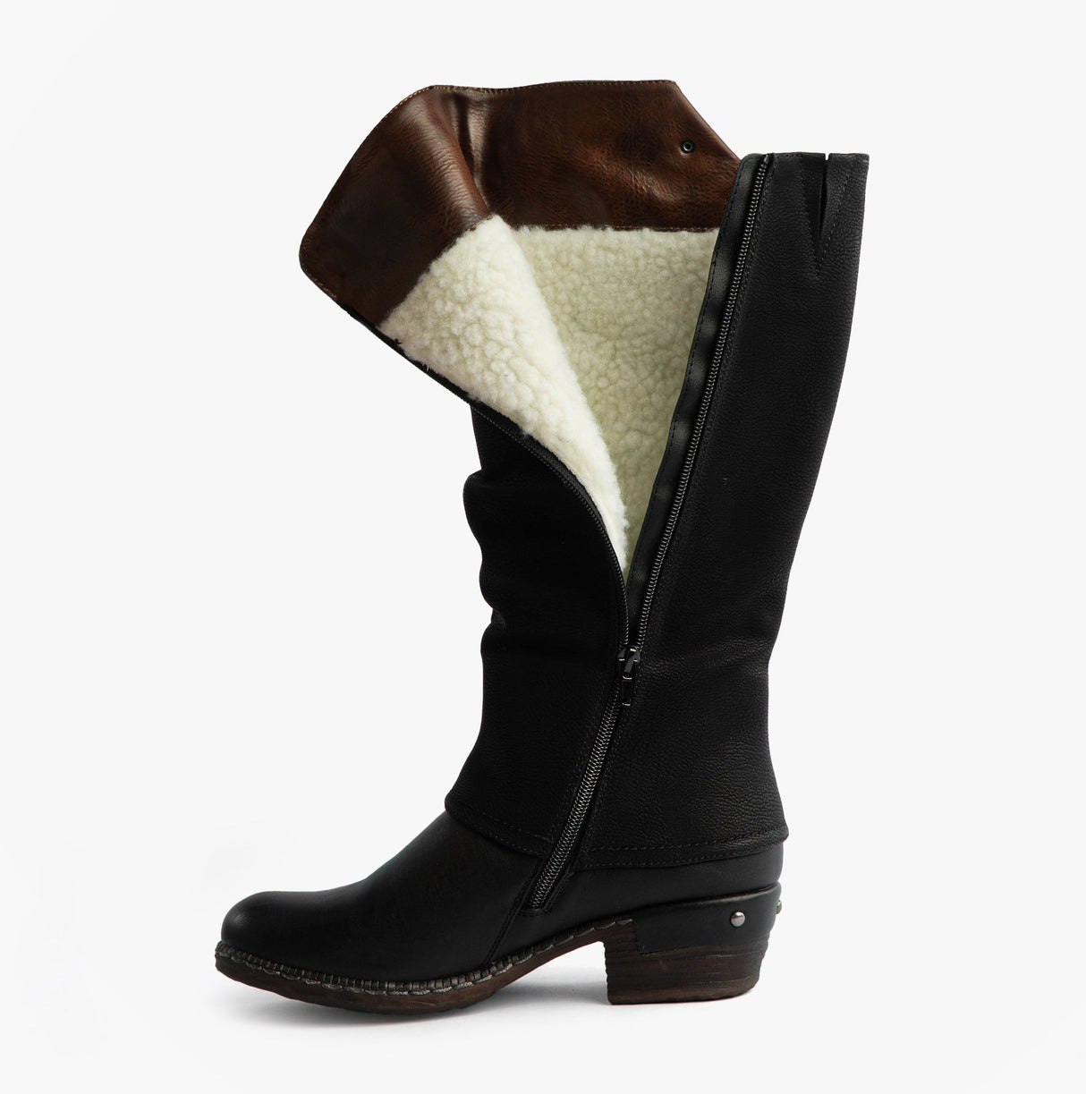 Rieker 93655-00 Womens Knee High Boots Black