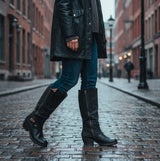 Rieker 93655-00 Womens Knee High Boots Black