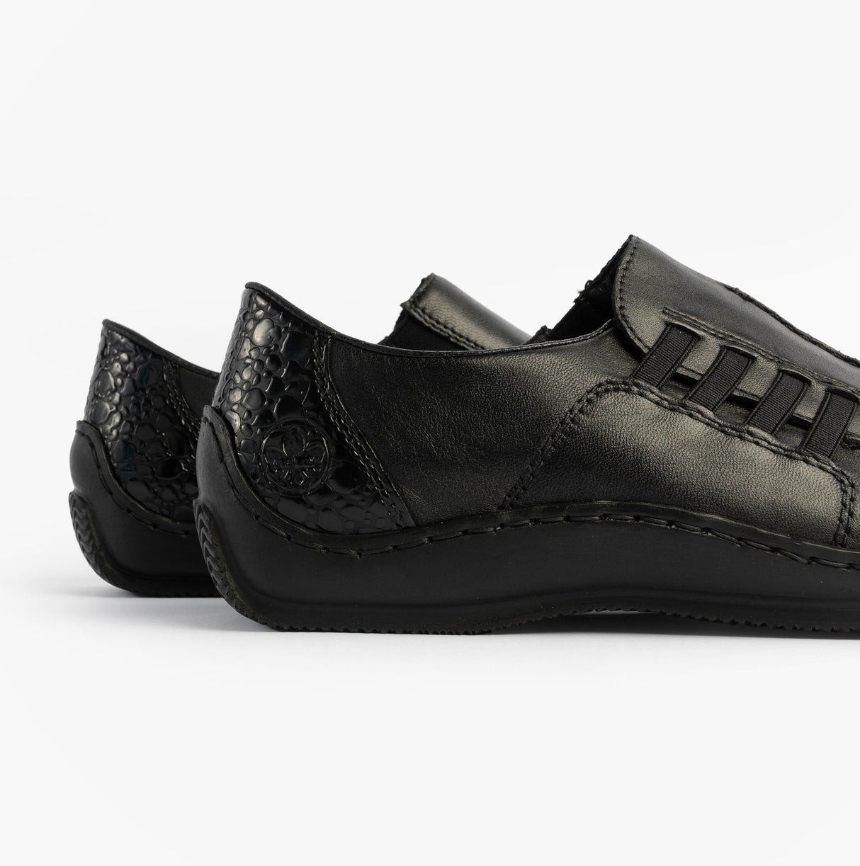 Rieker L1777-00 Celia Womens Slip-On Shoes Black