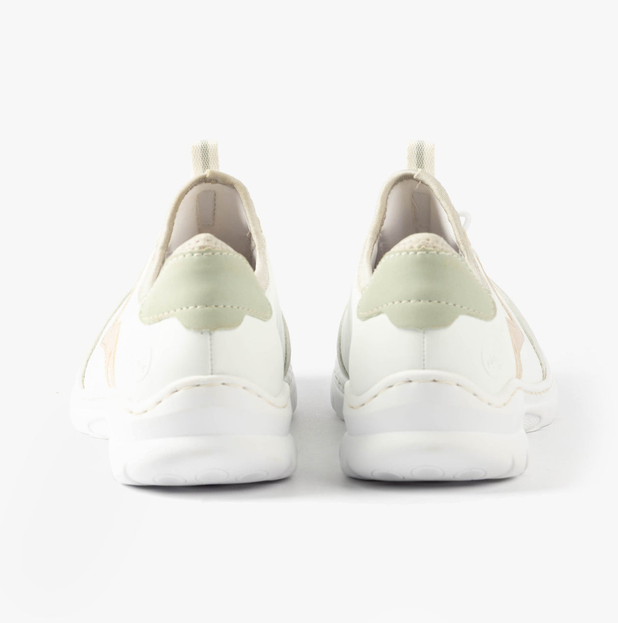 Rieker L32G9-80 Womens Shoes White Combination