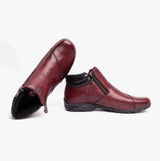 Rieker L4655-35 Womens Leather Boots Red