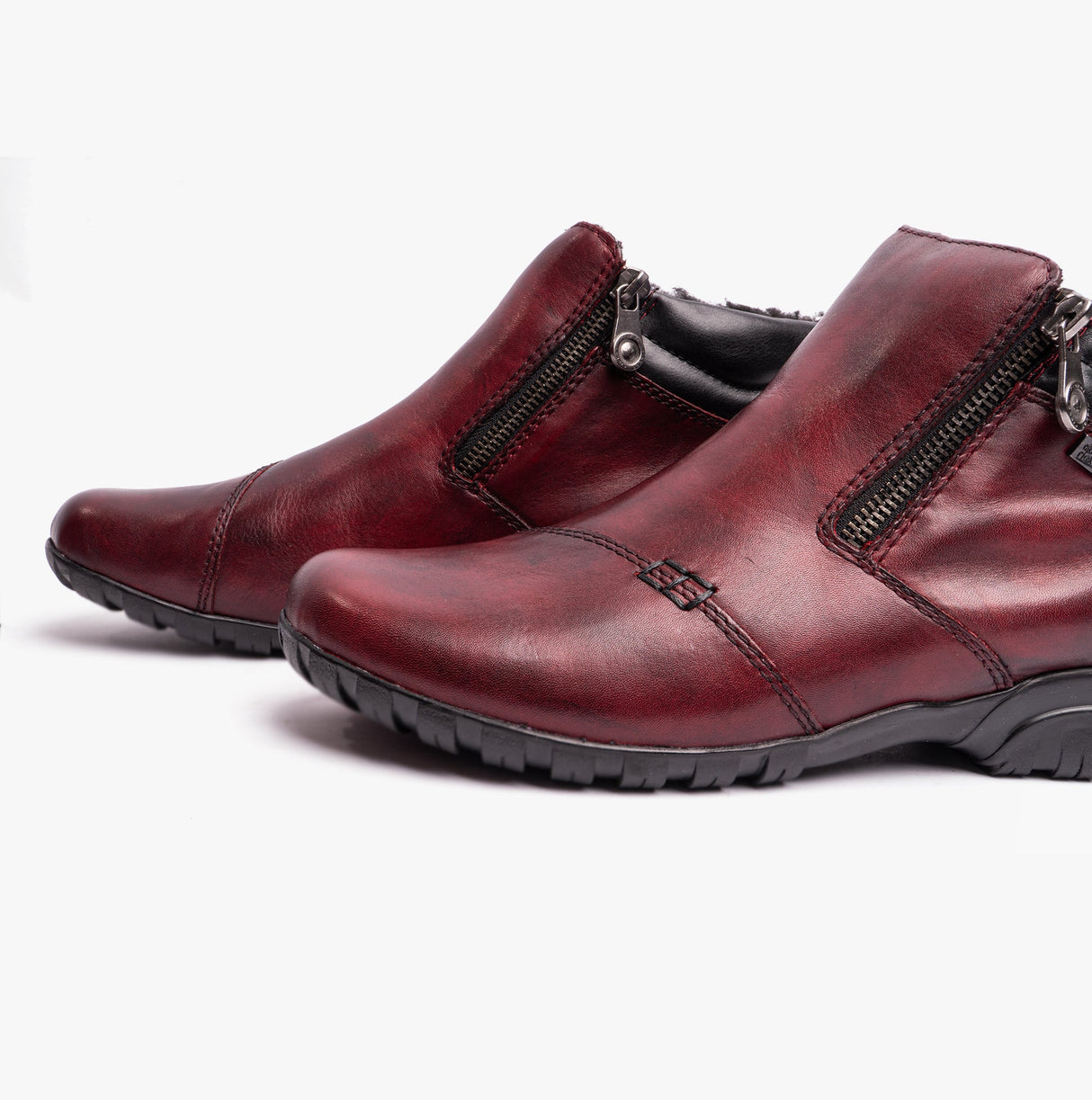 Rieker L4655-35 Womens Leather Boots Red