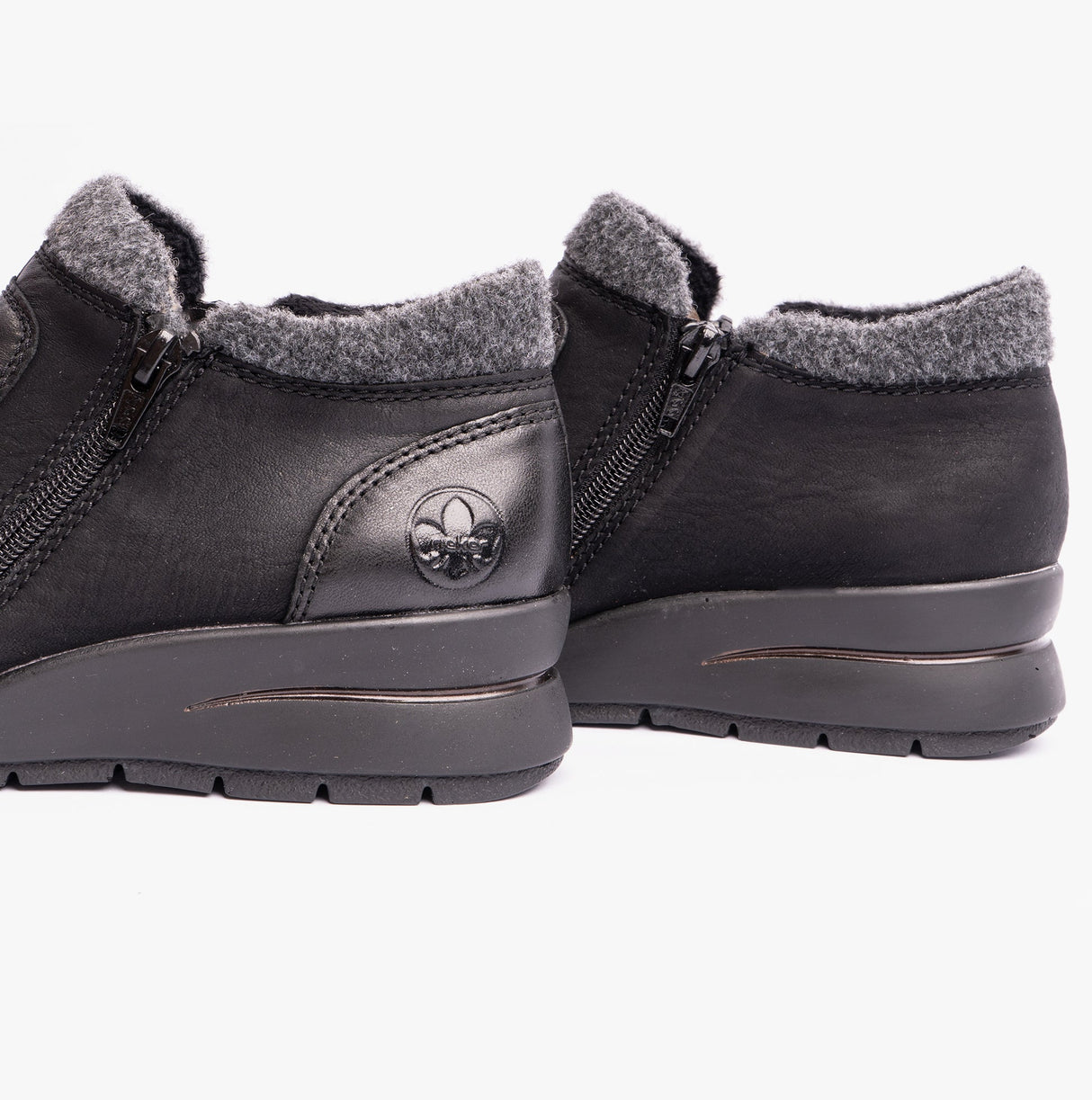 Rieker L4854-00 Womens Leather Boots Black