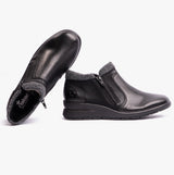 Rieker L4854-00 Womens Leather Boots Black