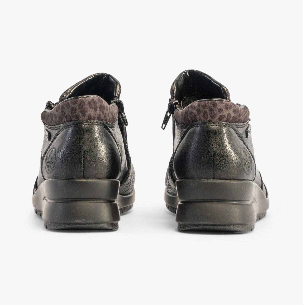 Rieker L4881-01 Womens Leather Boots Black