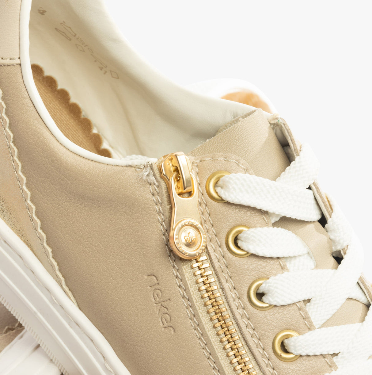 Rieker L5900-62 Womens Shoes Beige