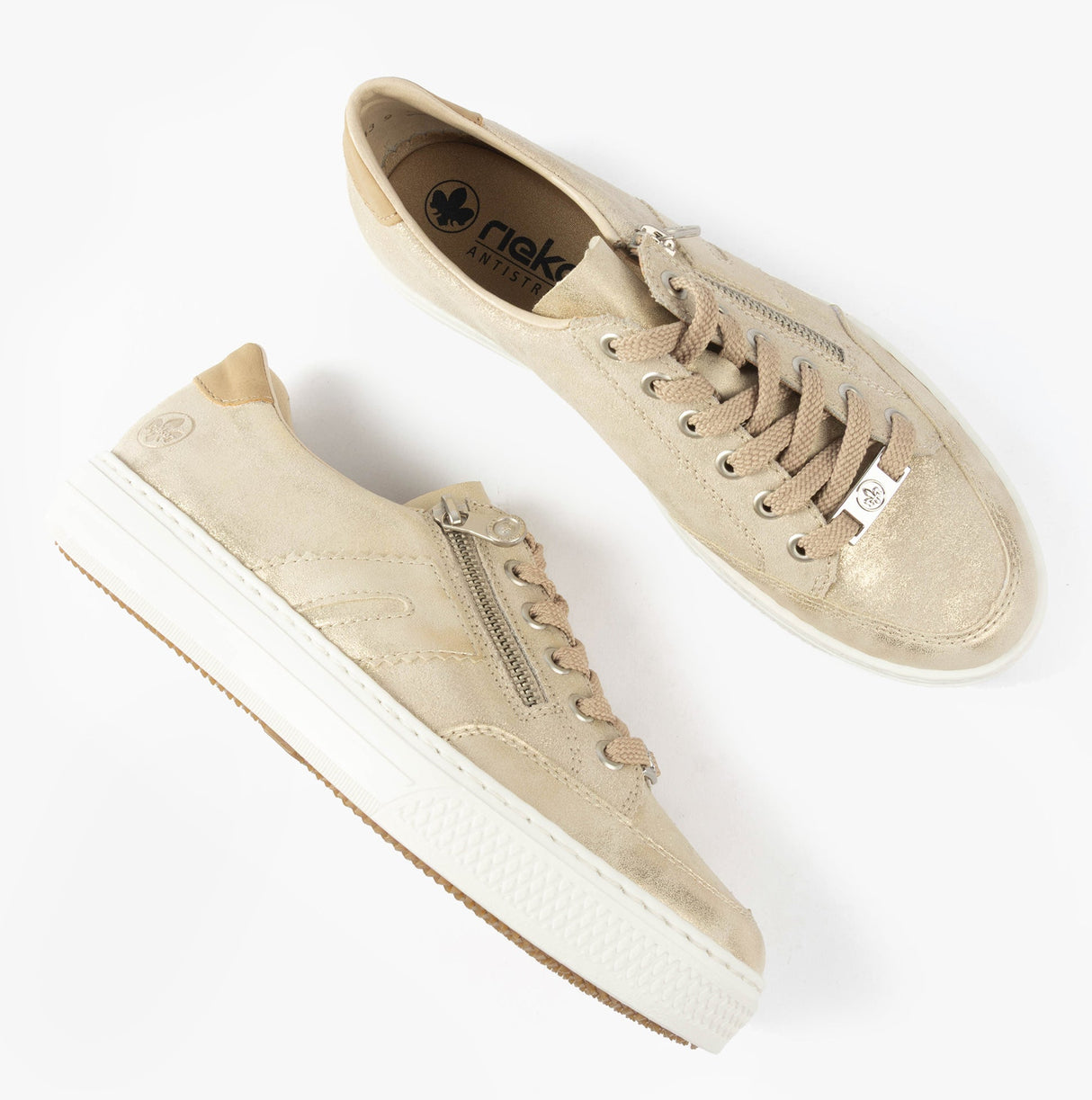 Rieker L5903-62 Womens Shoes Beige