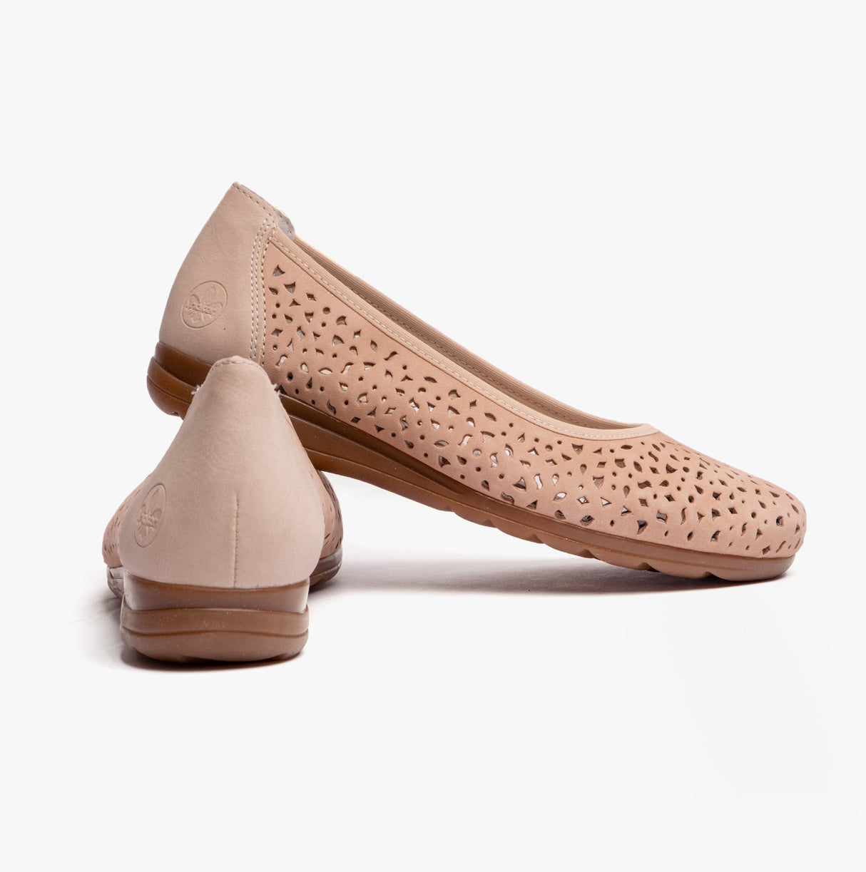 Rieker L9365-61 Womens Shoes Beige