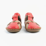 Rieker M1655-33 Womens Sandals Red Combination