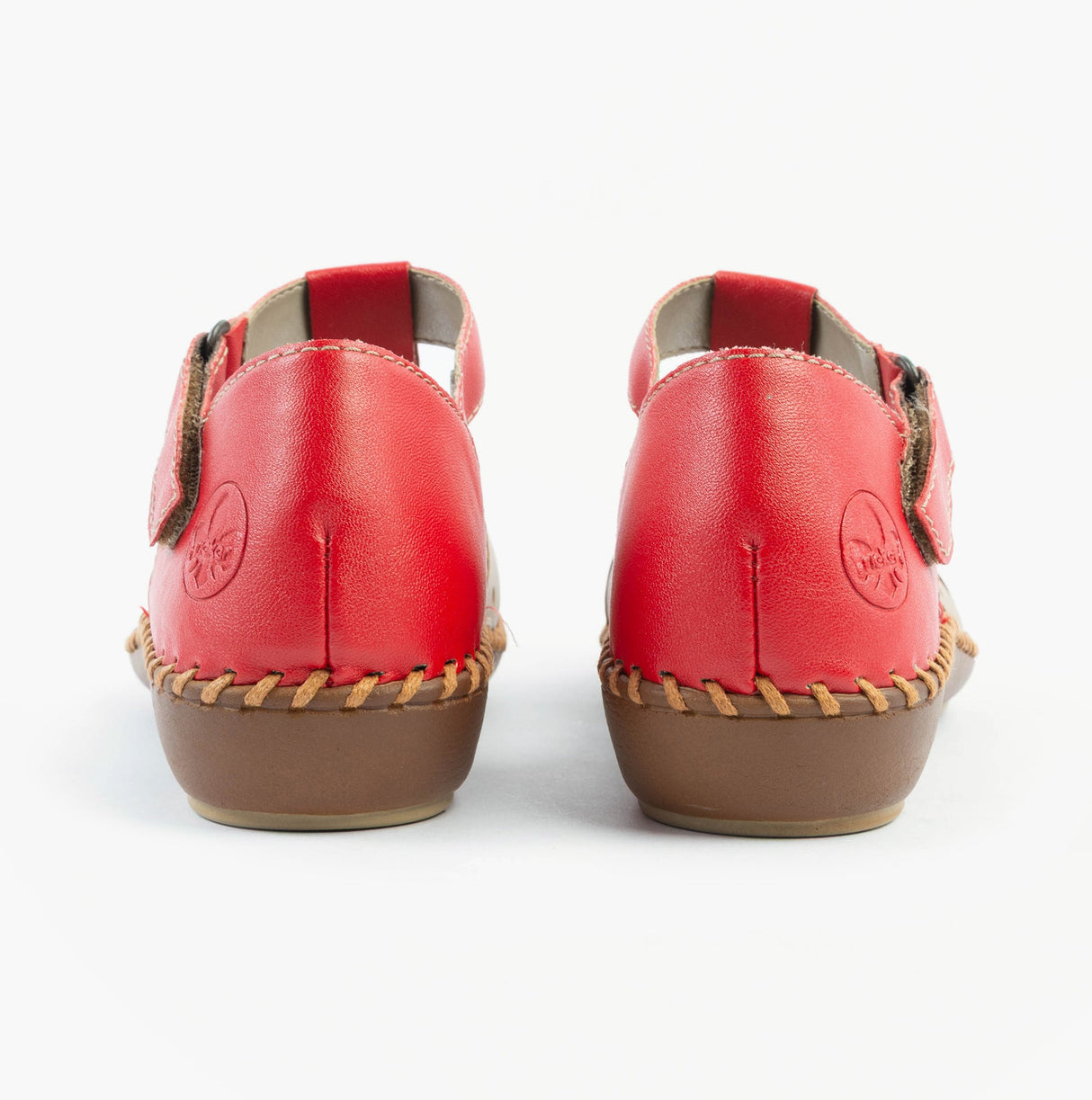 Rieker M1655-33 Womens Sandals Red Combination